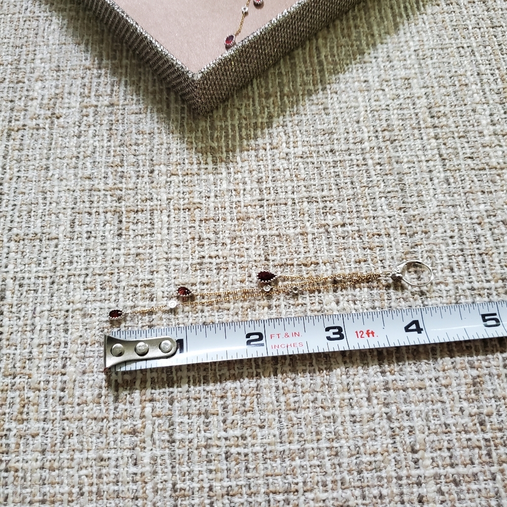 14k Gold Diamond and Garnet Earrings - Picture 10 of 14